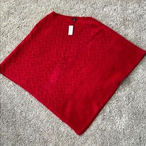 NWT Talbots red sweater shawl
